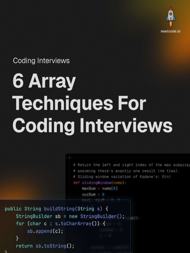 6 Array Techniques for Coding Interviews | PDF