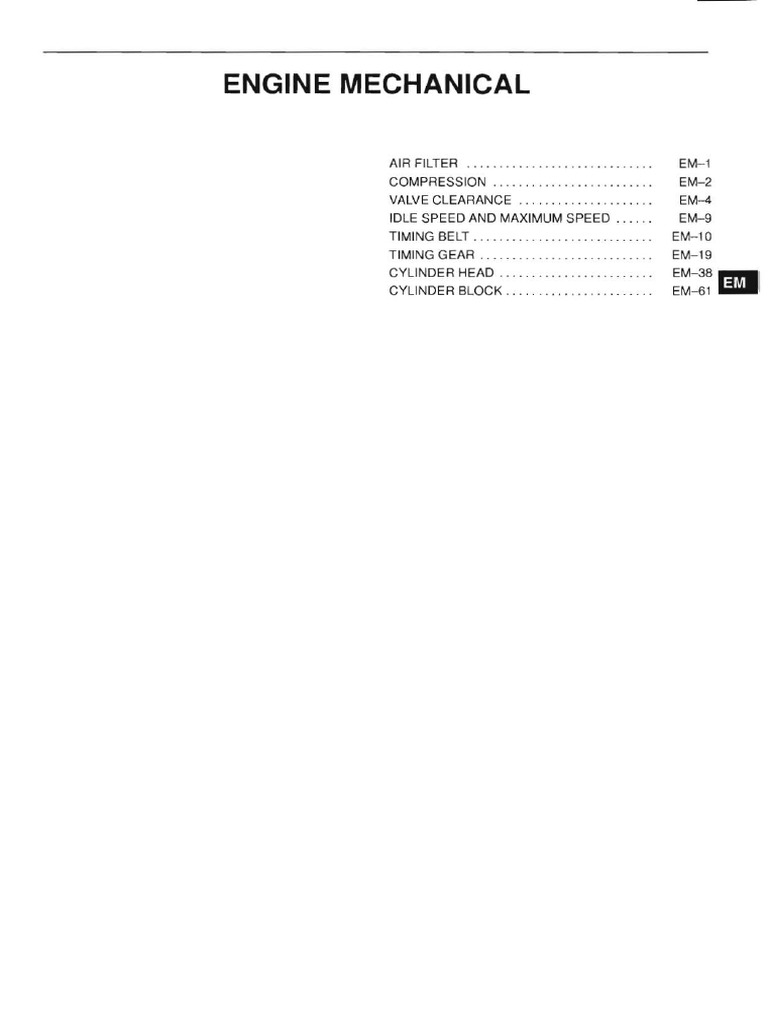 Toyota 1kd-Ftv Engine Engine Mechanical (1) | PDF