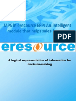 MPS in Eresource ERP an Intelligent Module That Helps Sales Forecast