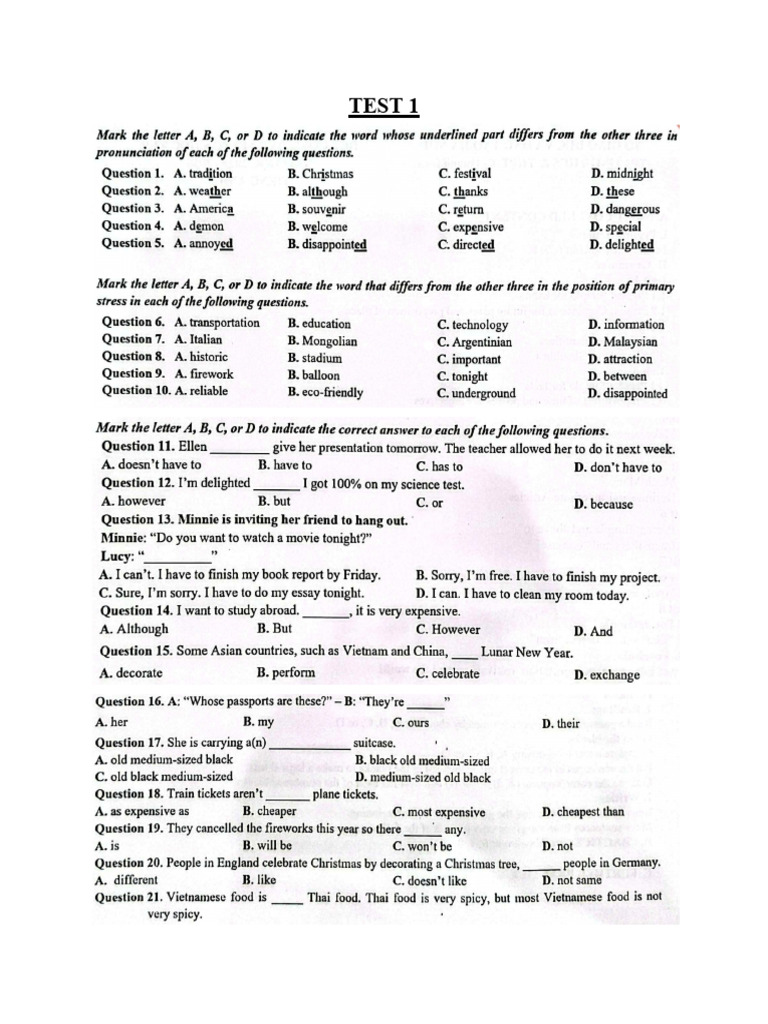 TEST 1 | PDF