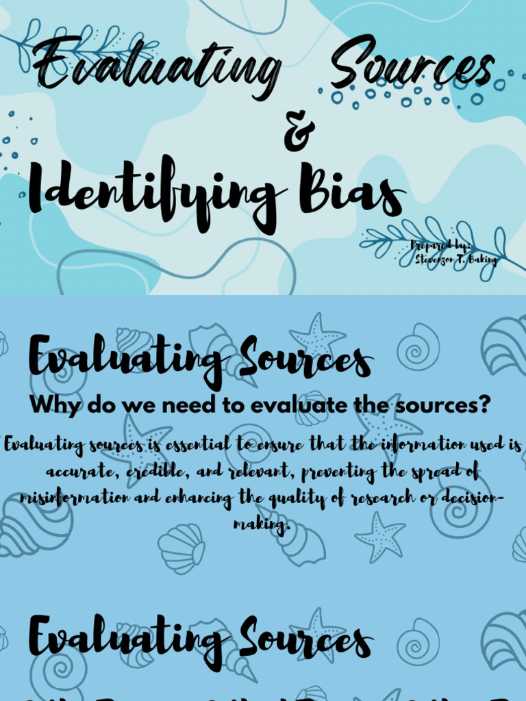 Evaluating Evidence & Identifying Bias | PDF | Bias | Stereotypes