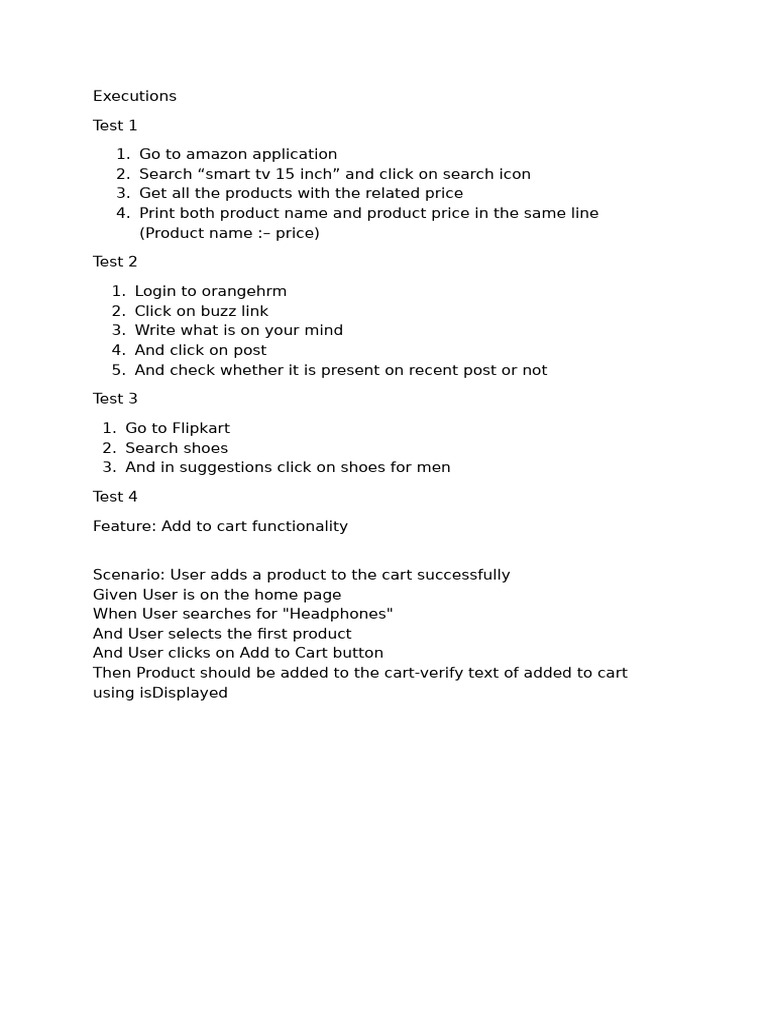 Executions Assessment | PDF