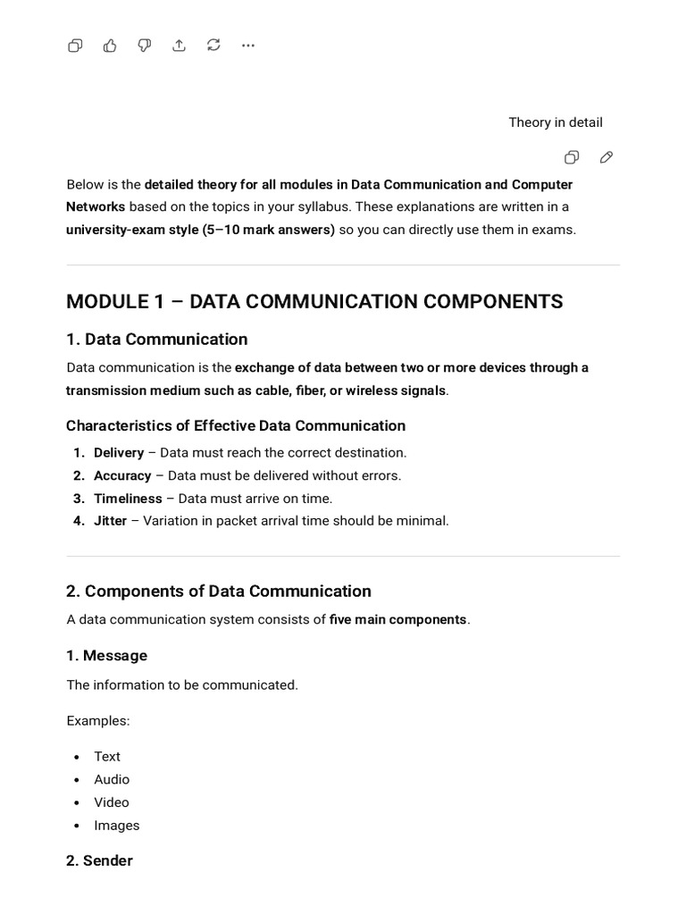 Data Communication Exam Topics | PDF | Computer Network | Network Topology