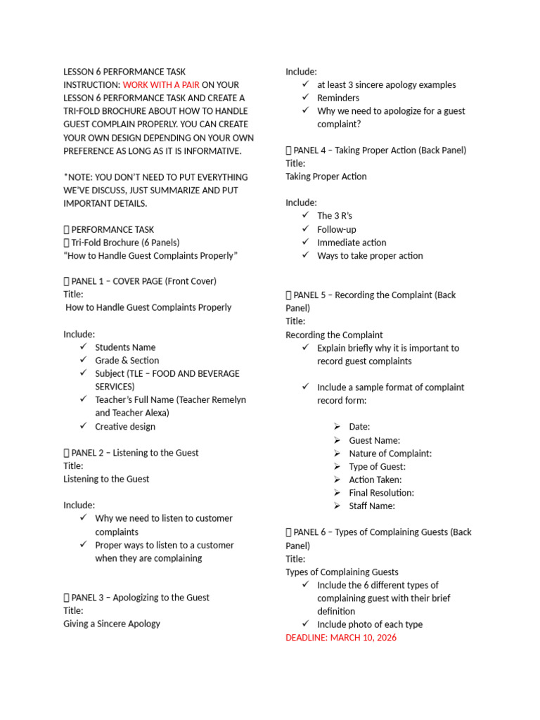 LESSON-6-PERFORMANCE-TASK | PDF
