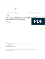 MNLP (I.e., MINLP) Model For Optimal Synthesis and Operation of Utility Plants
