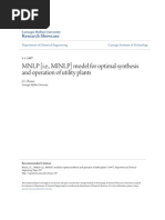 MNLP (I.e., MINLP) Model For Optimal Synthesis and Operation of Utility Plants