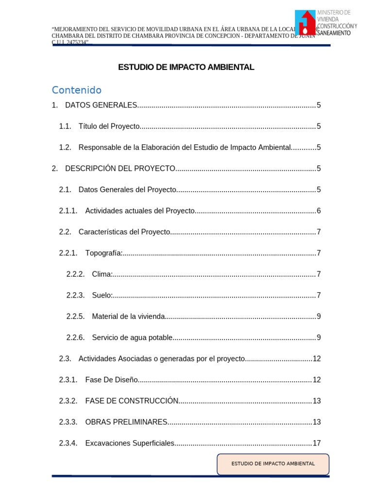 Estudio de Impacto Ambiental | PDF | Fauna | Entorno natural