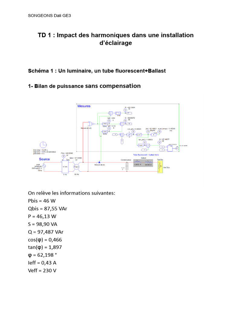 TD1 TD2 Ett2 | PDF | Électrotechnique | Électricité