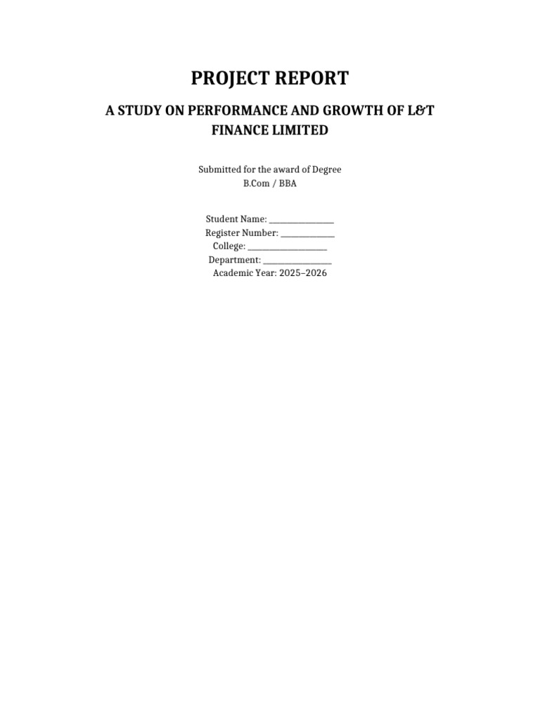 LT Finance Final Project Report With Charts | PDF | Business | Economies