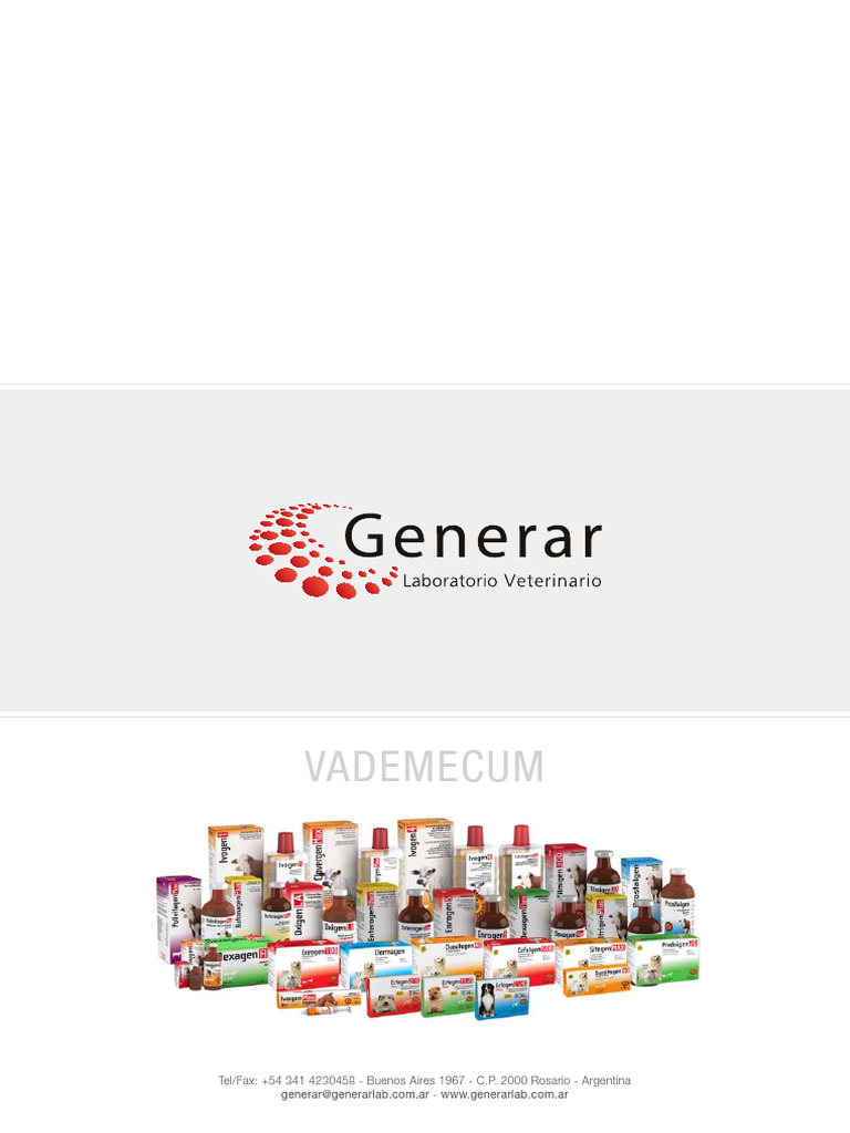 Generar - Vademecum - Animal | PDF | Alergia | Corticosteroides