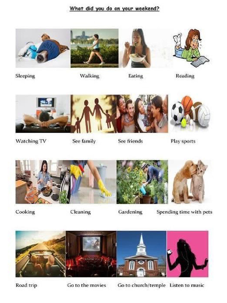 Weekend Routine Kalvin Class | PDF