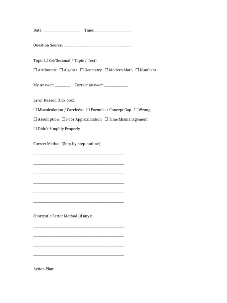 QA Error Log Sheet | PDF