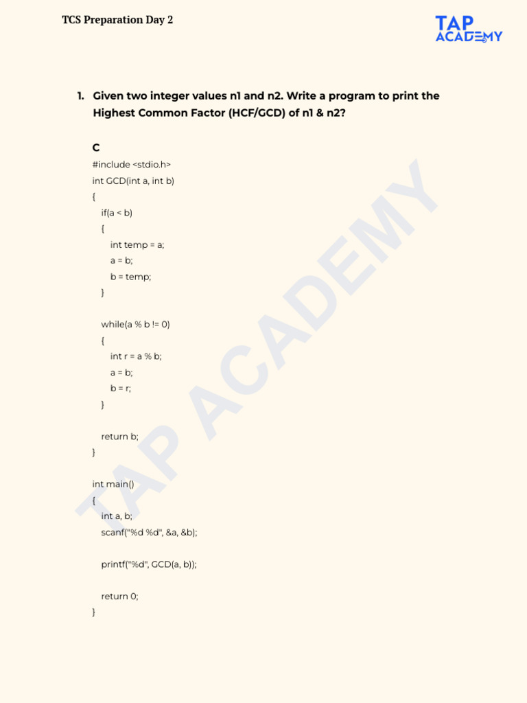 TCS NQT Preparation Day 2 | PDF | Namespace | Computer Science