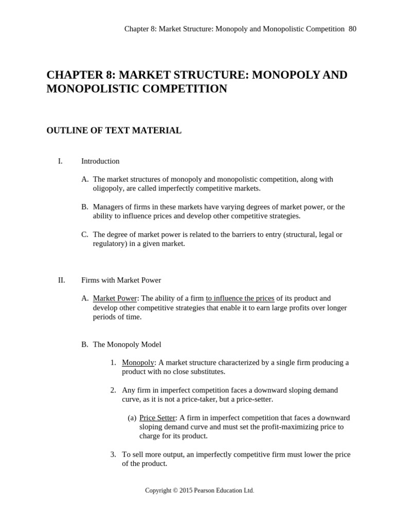 Ch08 Monopoly and Monopolistic Competition 1 | PDF | Monopoly | Profit ...