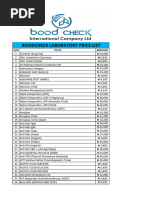 Laboratory Test Prices 2025 | PDF | Serology | Coagulation