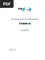 The Testing and Test Control Notation: Curriculum