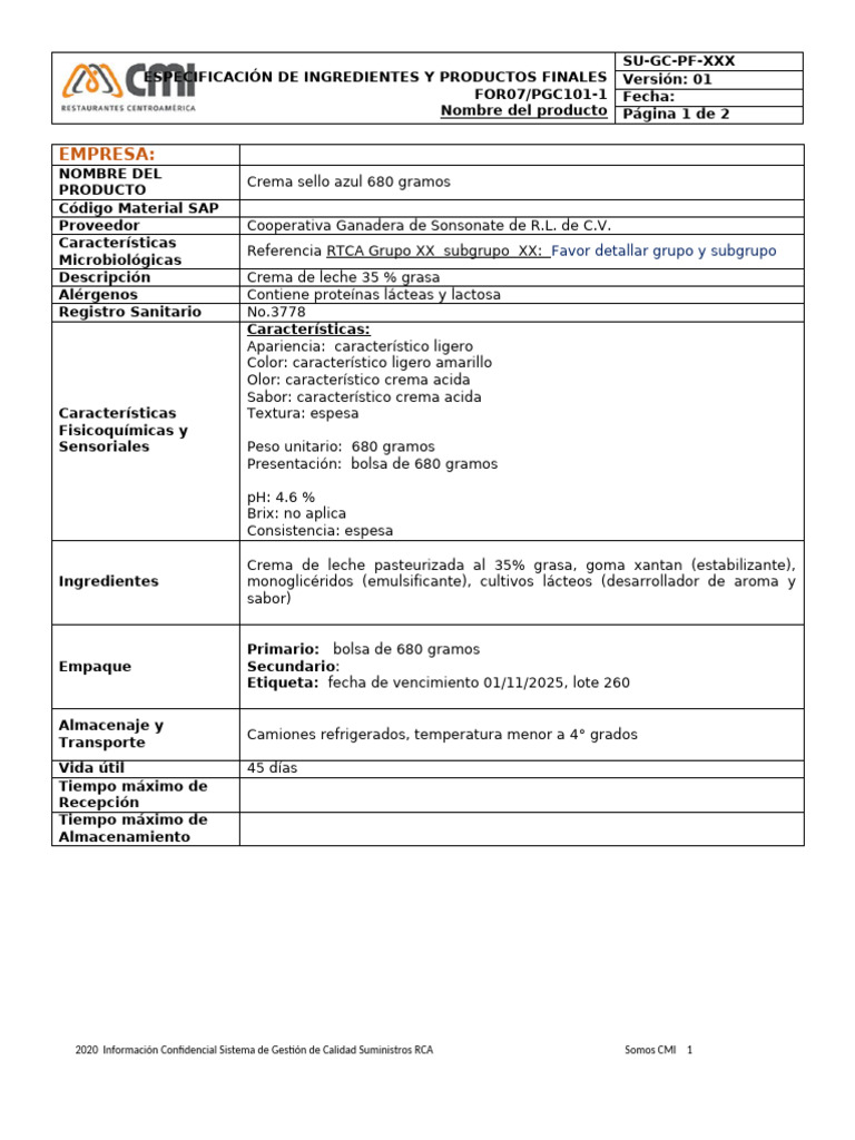 Lidia | PDF | Leche | Crema