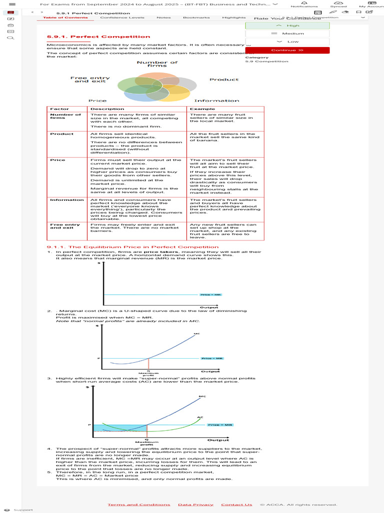 Section 5.9 Competition ACCA Study Hub 2 | PDF | Profit (Economics ...