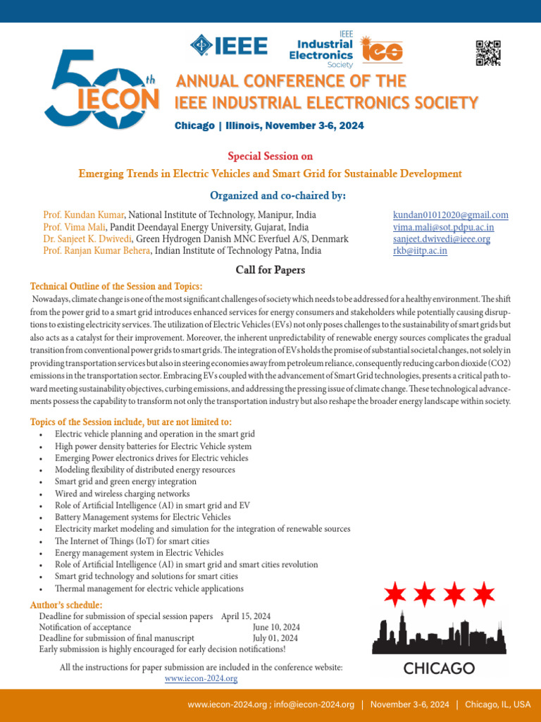 Approved Ss10-Iecon 2024 | PDF | Electric Vehicle | Smart Grid