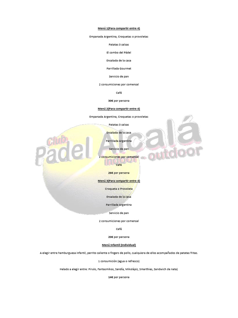 MENÚS | PDF