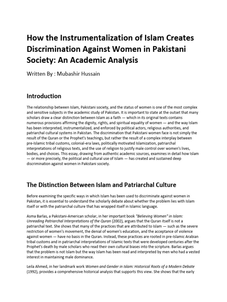 How the Instrumentalization of Islam Creates Discrimination Against ...