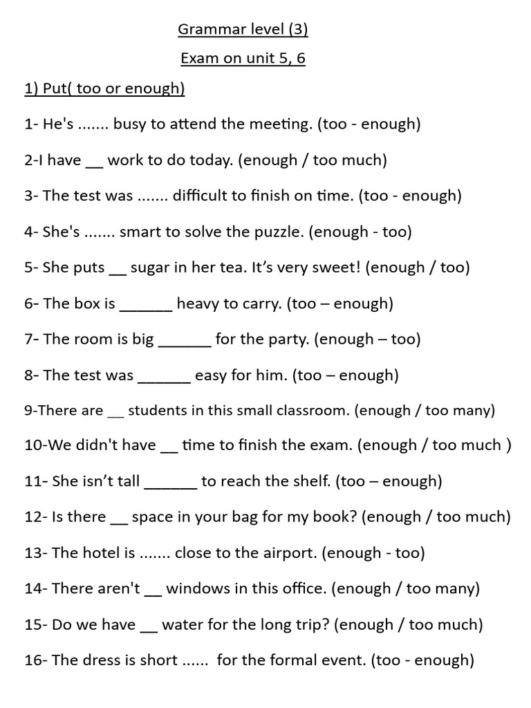 Exam on Unit 5,6-1 | PDF