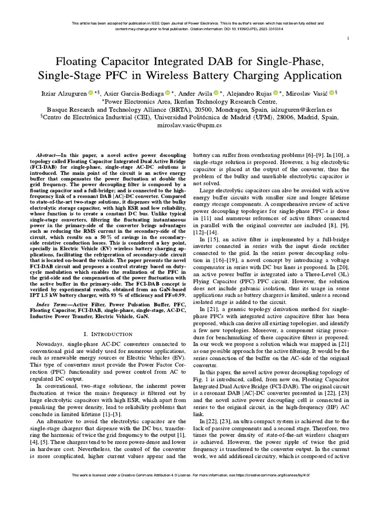Floating - Capacitor - Integrated - DAB - For - Single-Phase - Single ...