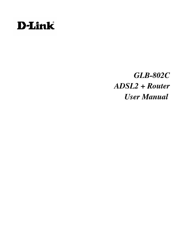 User Manual Dlink Adsl | PDF | Ip Address | Computer Network