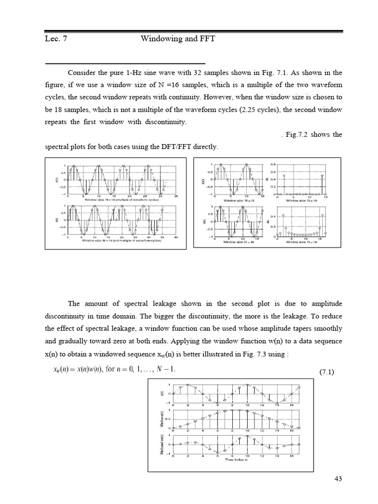 Lec7 DSP | PDF | Fast Fourier Transform | Spectral Density