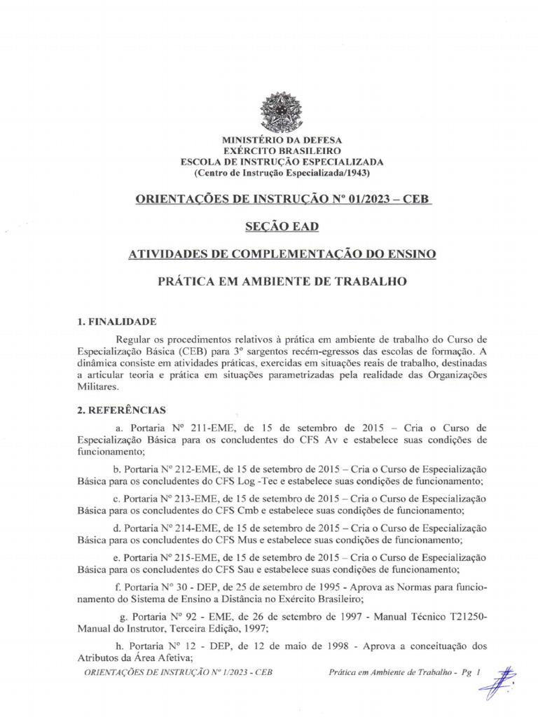 Orientações de Instrução | PDF