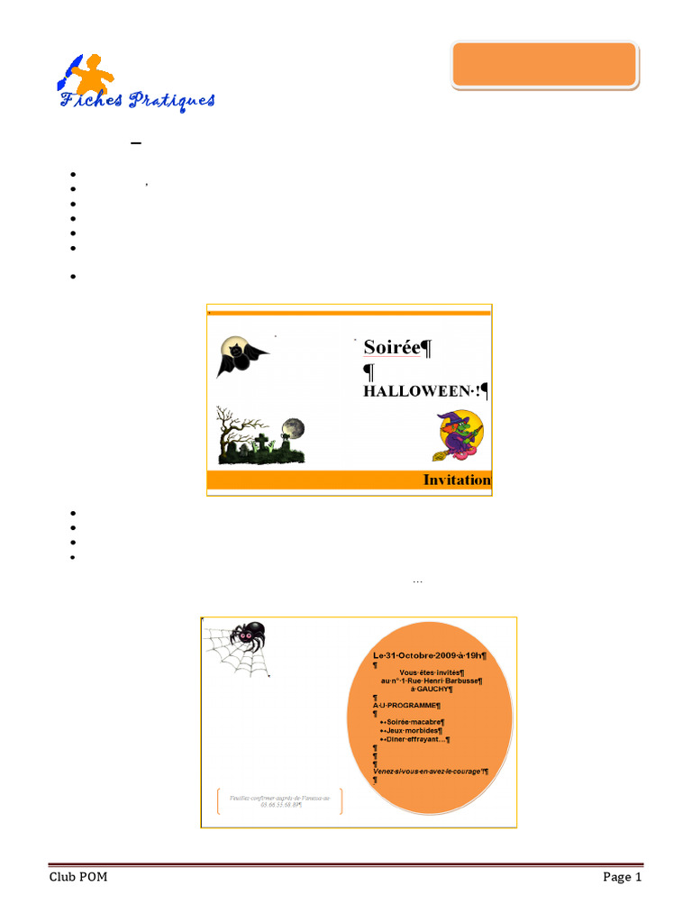 Exercice Creez Invitation | PDF