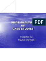 Swot Analysis OF Case Studies: Presented By: Megha Raina
