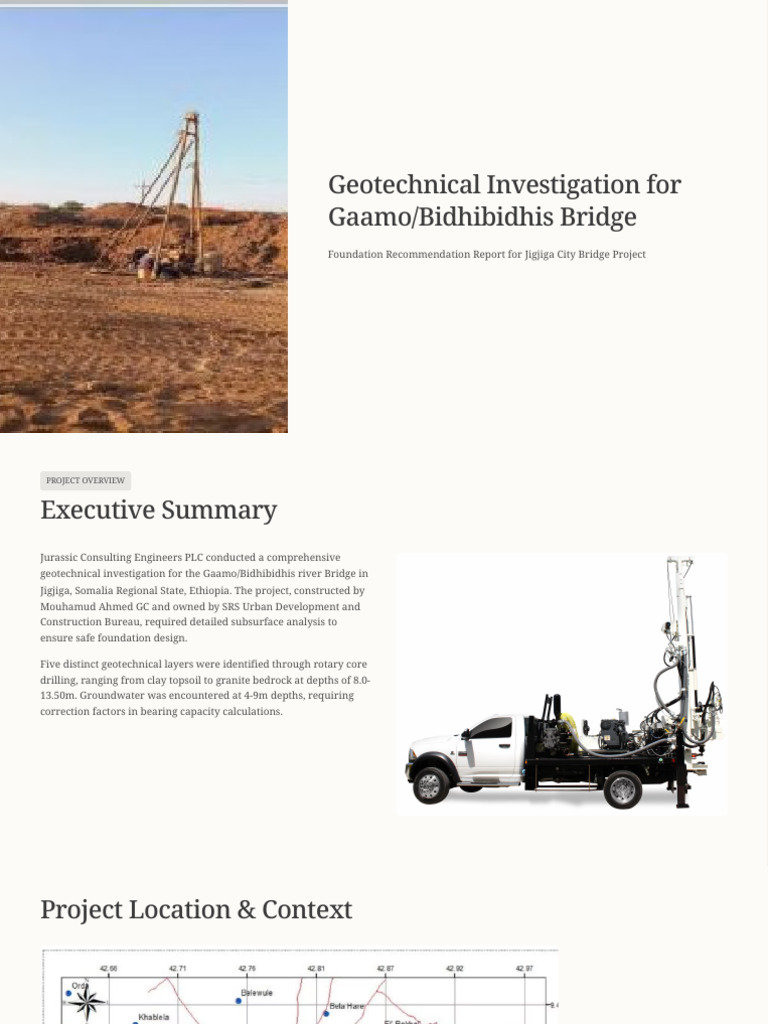 Geotechnical Investigation For GaamoBidhibidhis Bridge | PDF | Silt ...