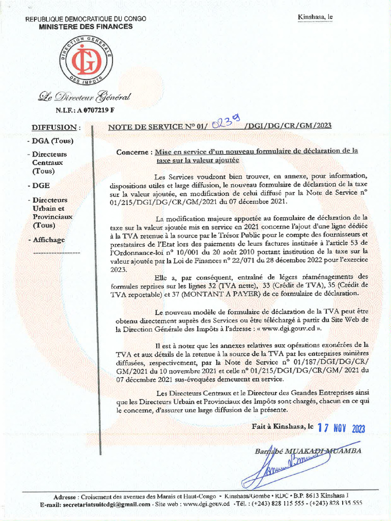 Formulaire Declaration Tva | PDF