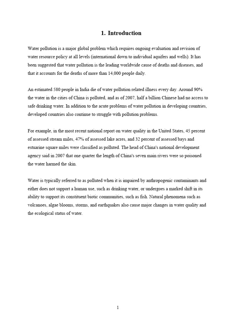 587127367 Water Pollution Report | PDF | Water Pollution | Water