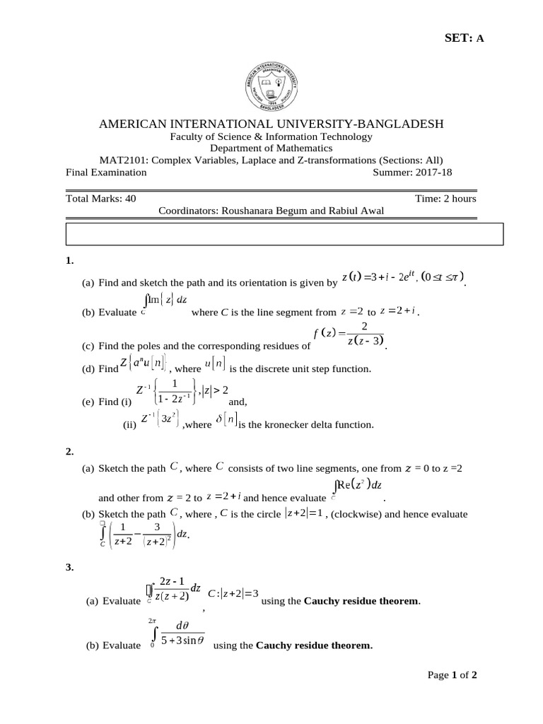 M 3 Final (Sample) | PDF