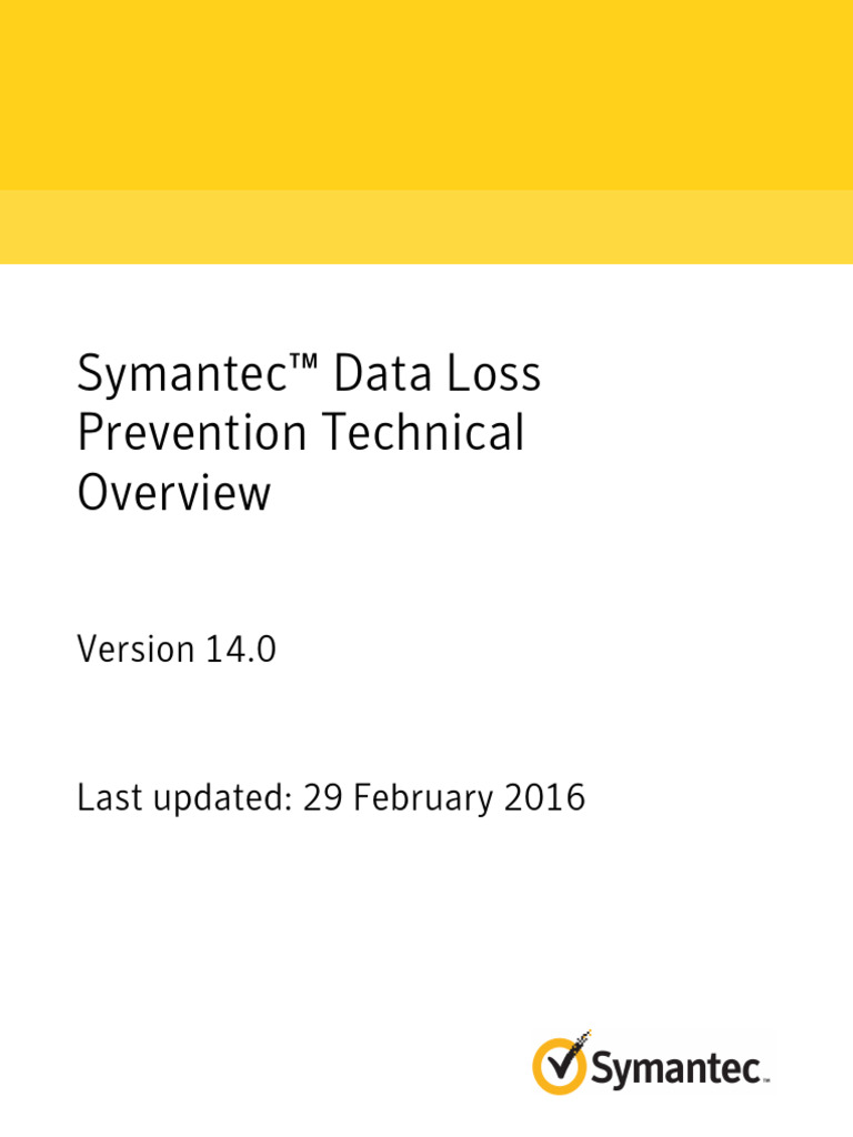 Symantec DLP Technical Overview | PDF | Computer Network | Cloud Computing
