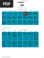 Calendario Completo 2026 Datas Comemorativas | PDF | Comemorações