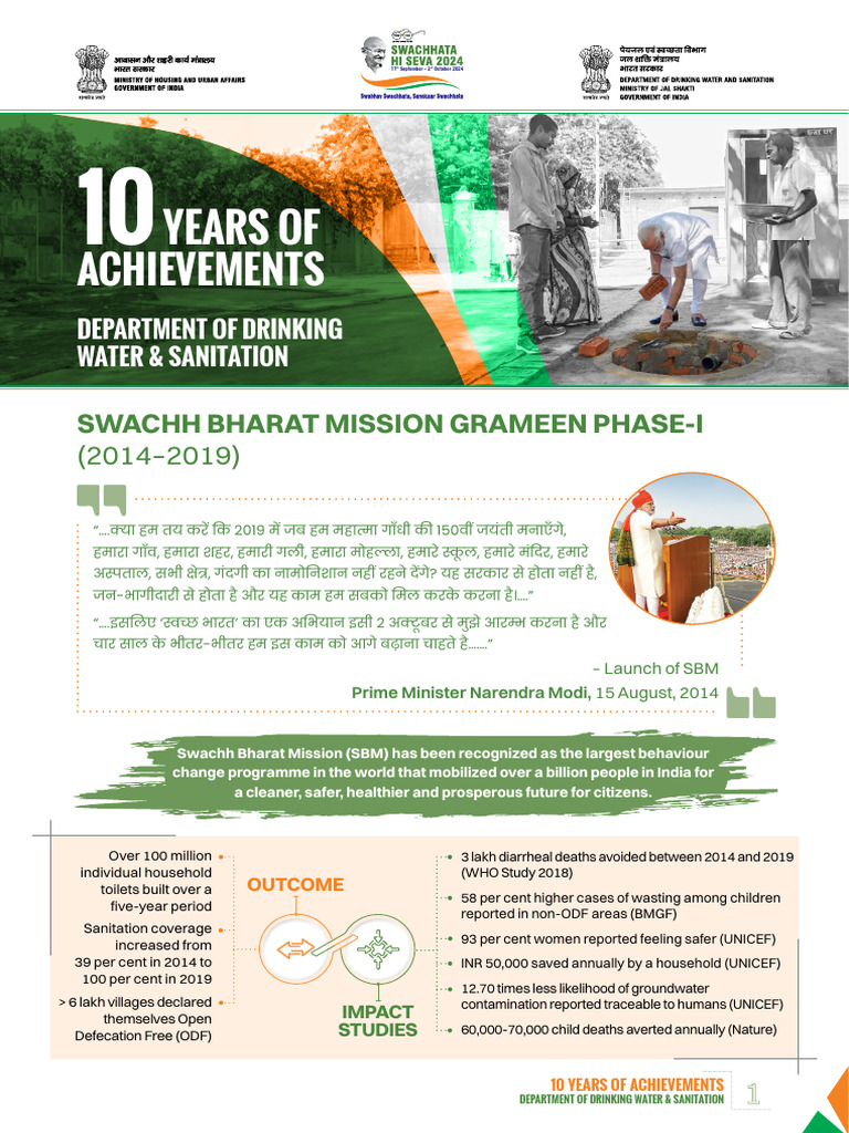 10years of SBM Brochure | PDF | Biogas | Sanitation