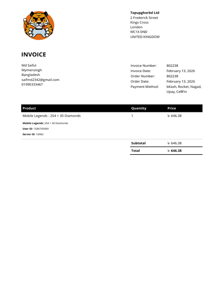 invoice-802238 | PDF