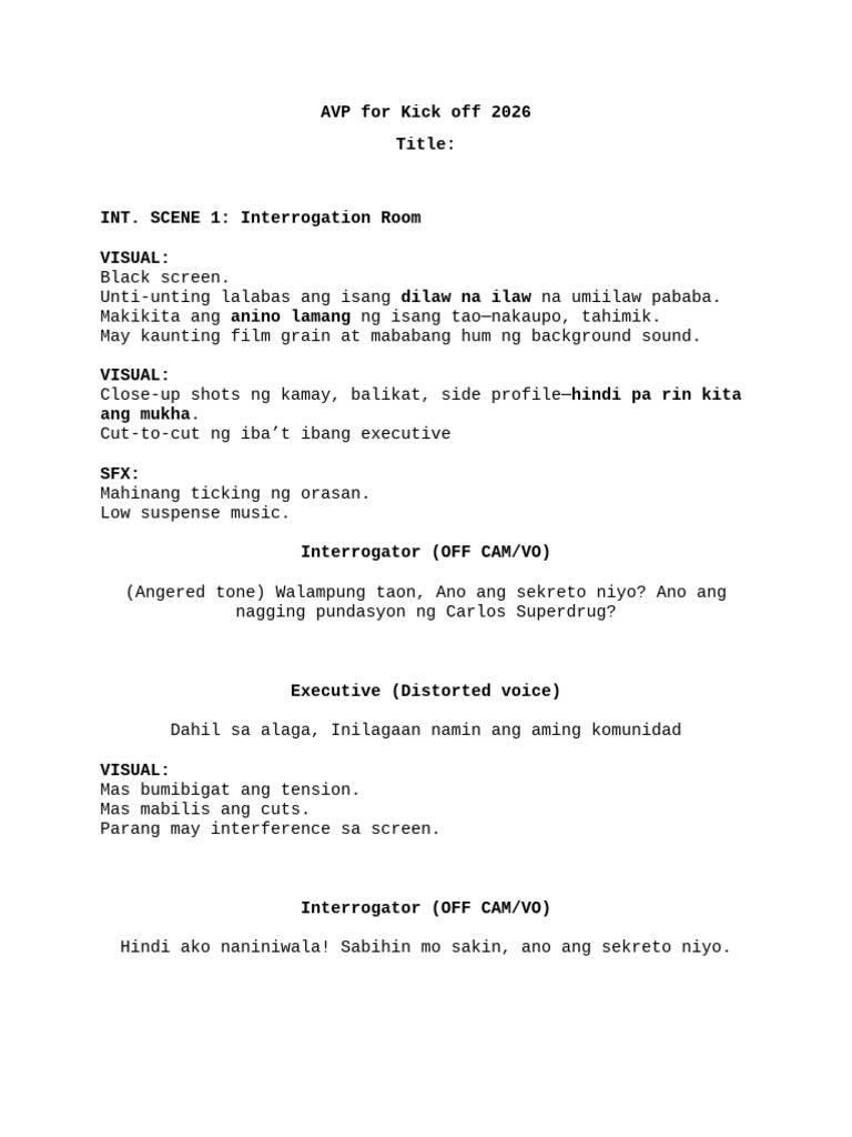 Trial Avp Script for Kick Off 2026 Copy (4) | PDF