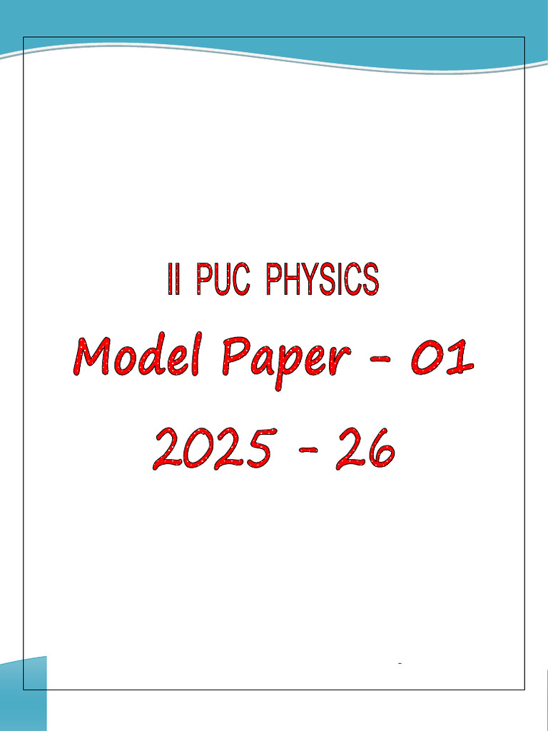 II Puc Phy 25-26 - Model Paper 01 Solns | PDF | Rectifier | Capacitor