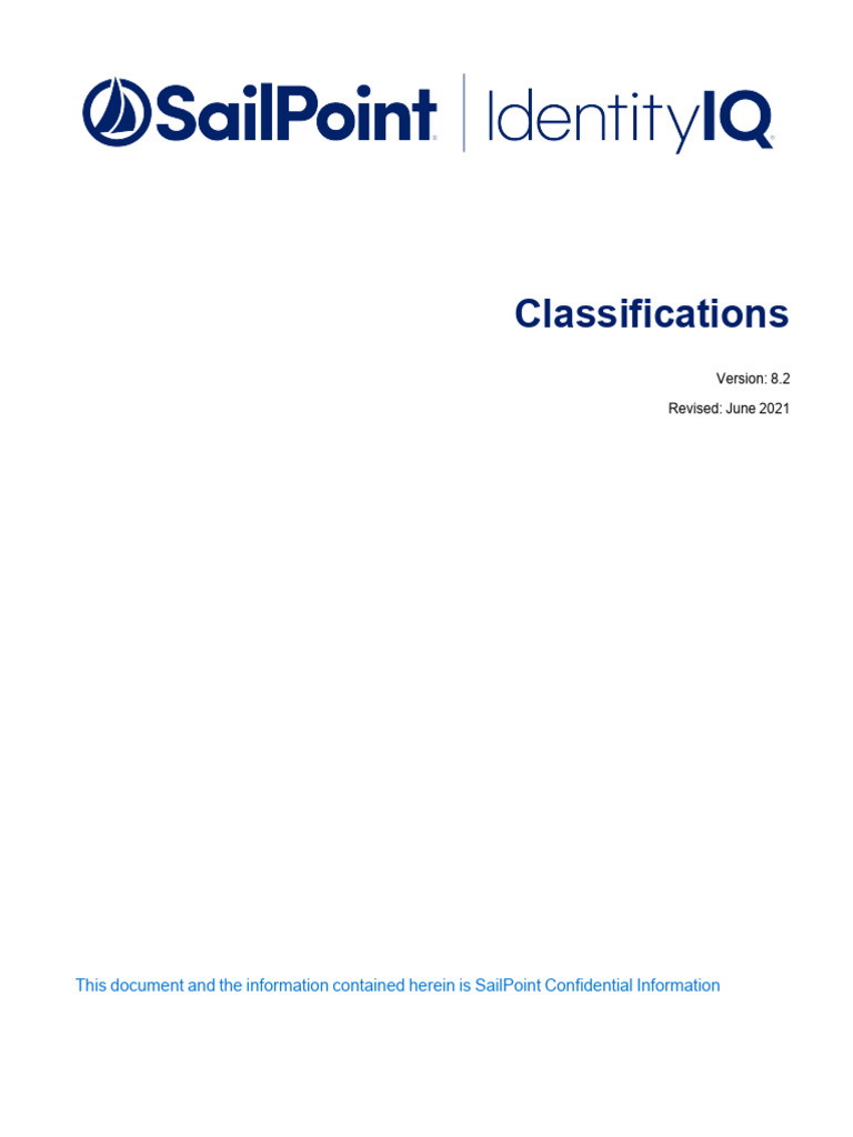 8.2 IdentityIQ Classifications | PDF | User (Computing) | Directory ...