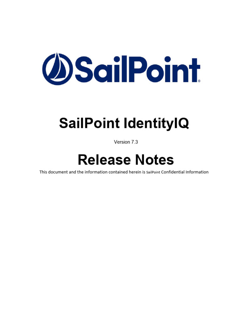 7 3 IdentityIQ Release Notes | PDF | Microsoft Sql Server | Share Point