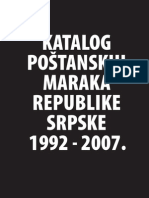 Katalog Postanskih Maraka (Posta Republike Srpske) Marke 1992 2007 (2008)