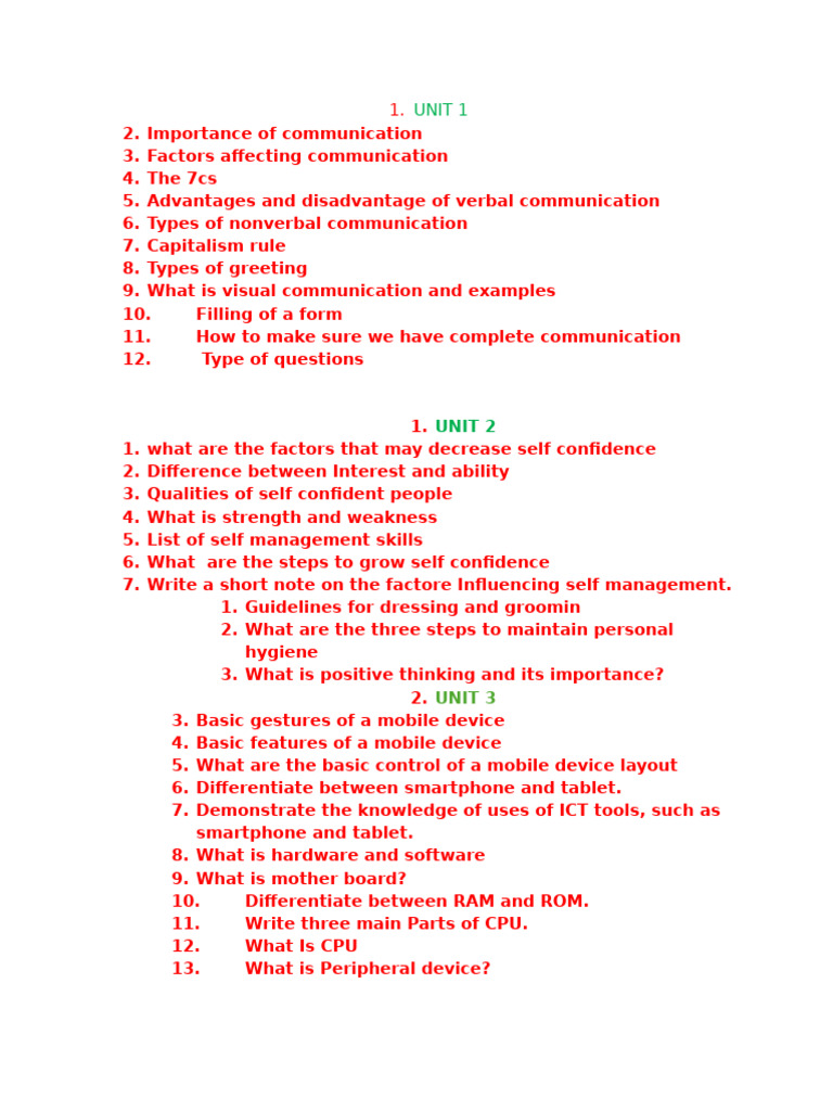 Class Questions | PDF