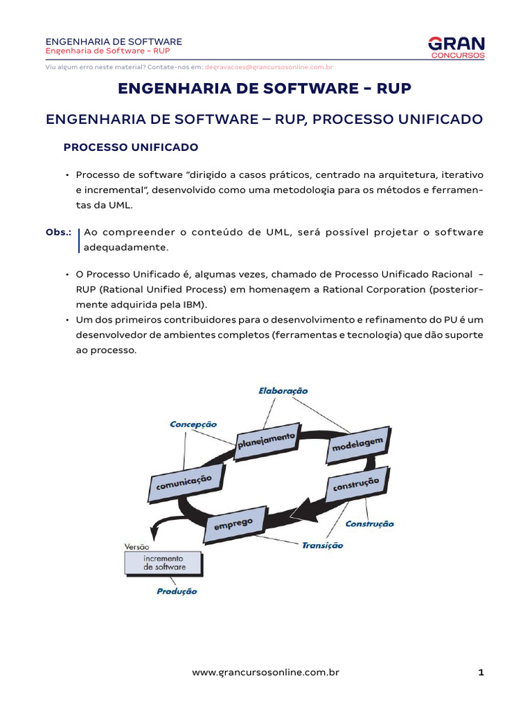 5 - Engenharia de Software - RUP | PDF | Engenharia de Software ...