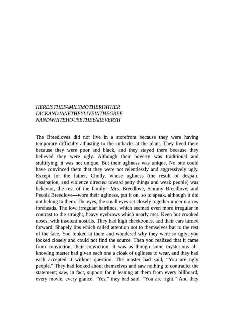 The Bluest Eye Oral Extract | PDF