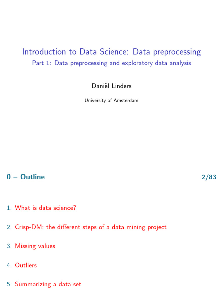 IntroductionDataScience Part 1 | PDF