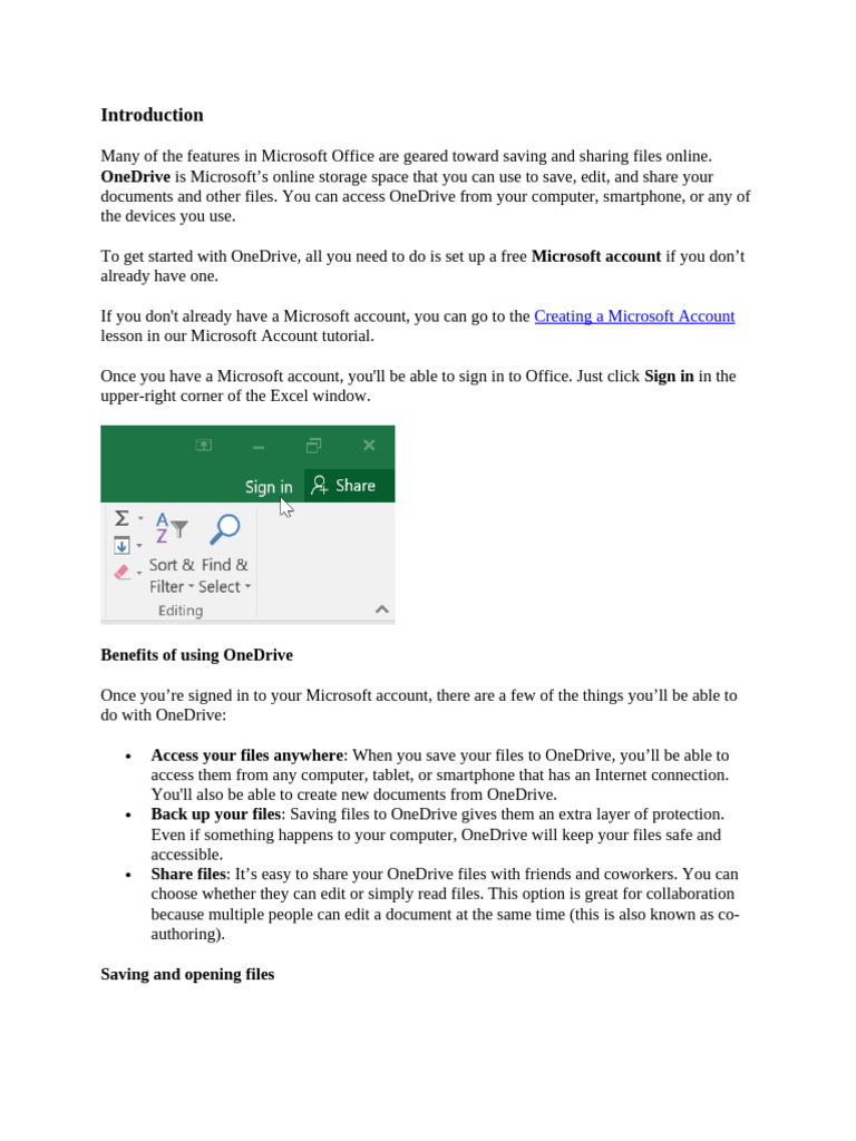 Lesson 02 Understanding OneDrive | PDF